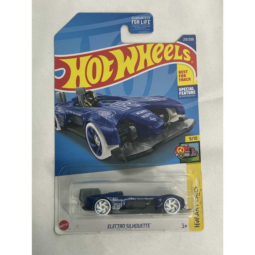 Hot Wheels 2022 HW Art Cars 9/10 Electro Silhouette #213/250 Blue - New BinB